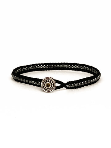 Bracelet MOSCOW with hematite beads and tourmaline