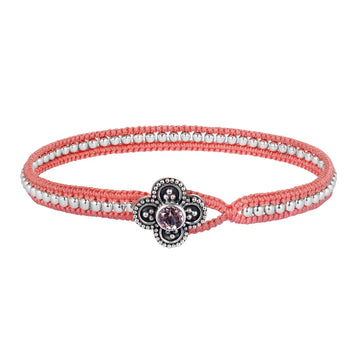 Bracelet PITER with silver beads & tourmaline