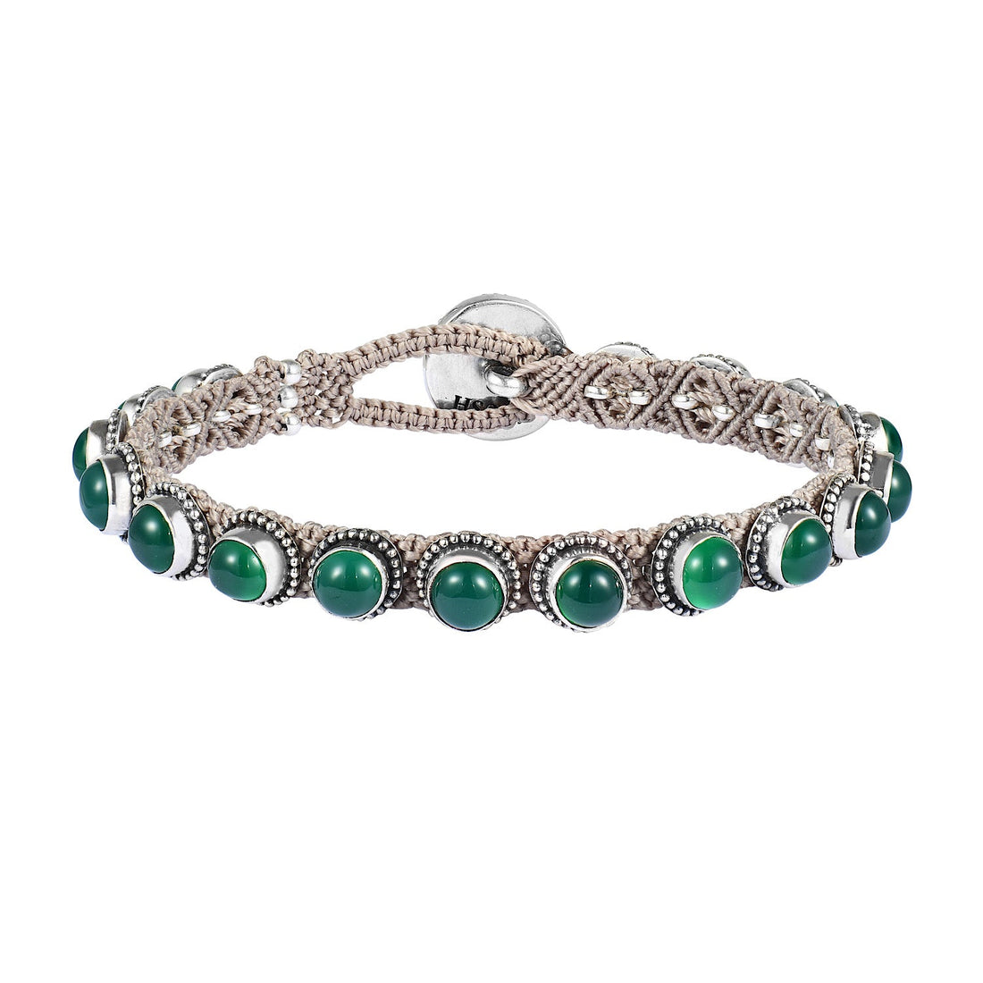 Bracelet LILI with green agate