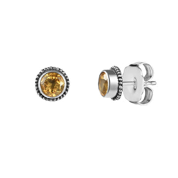 Earrings AMO with citrine