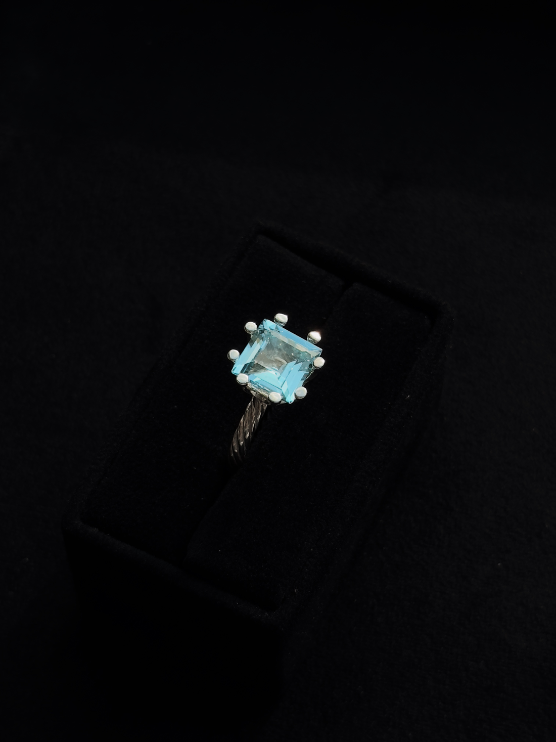 Ring PRINCESS with Blue Topaz Silver