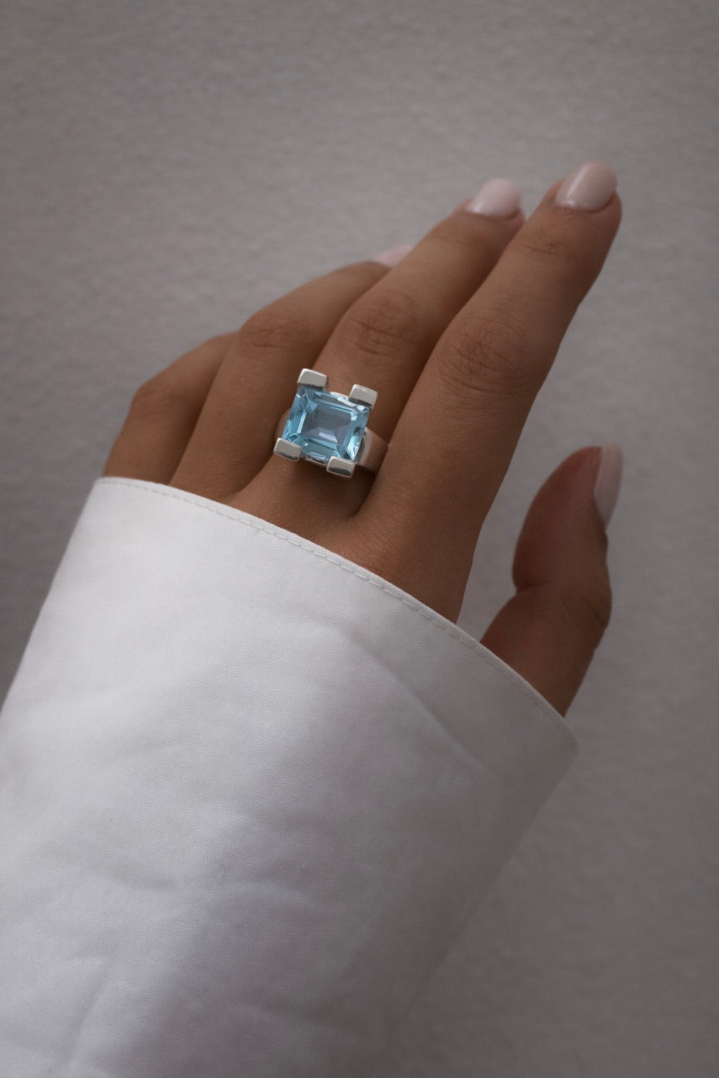 Ring BLUE TOPAZ ELEMENTS Silver