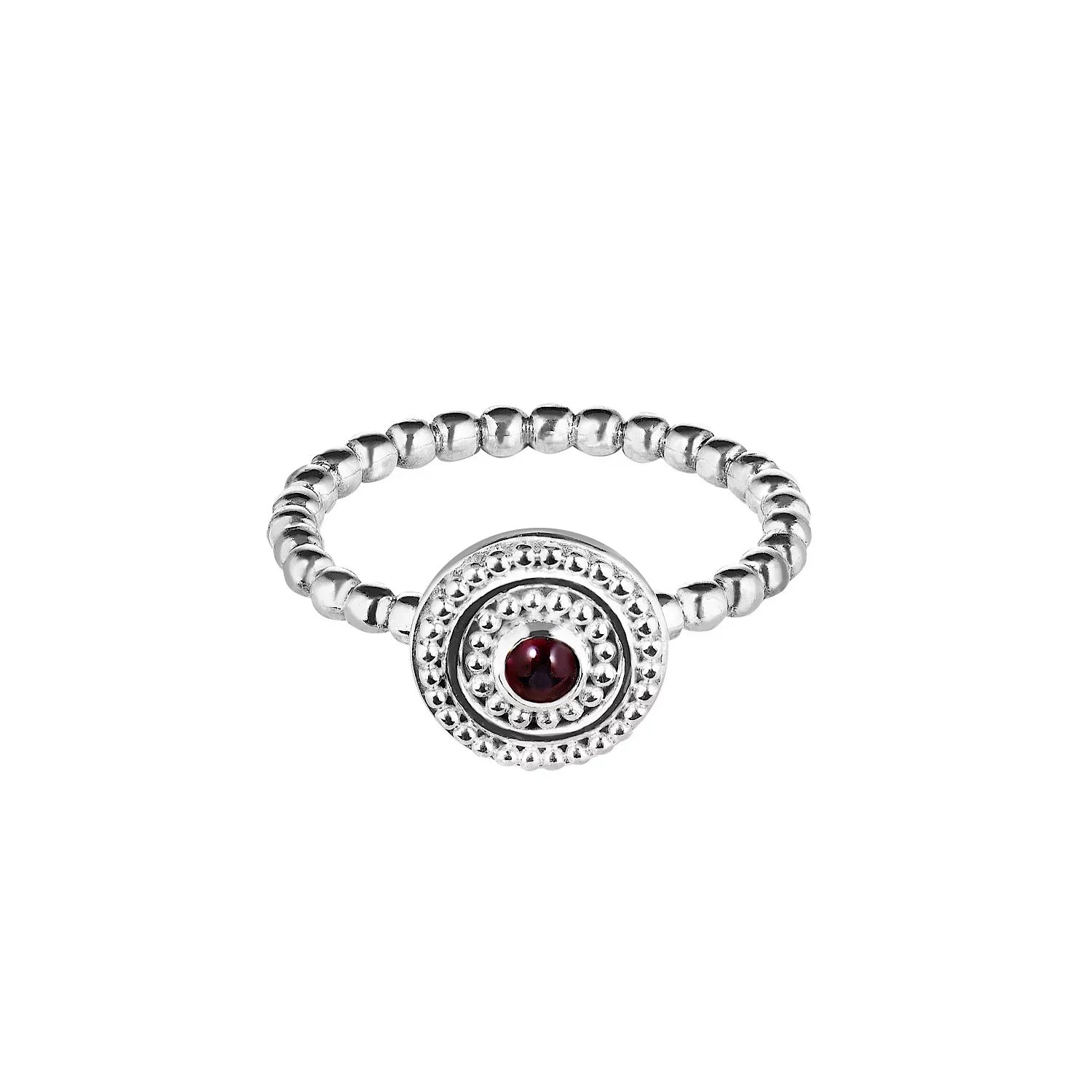 Ring MOON GARNET Silver