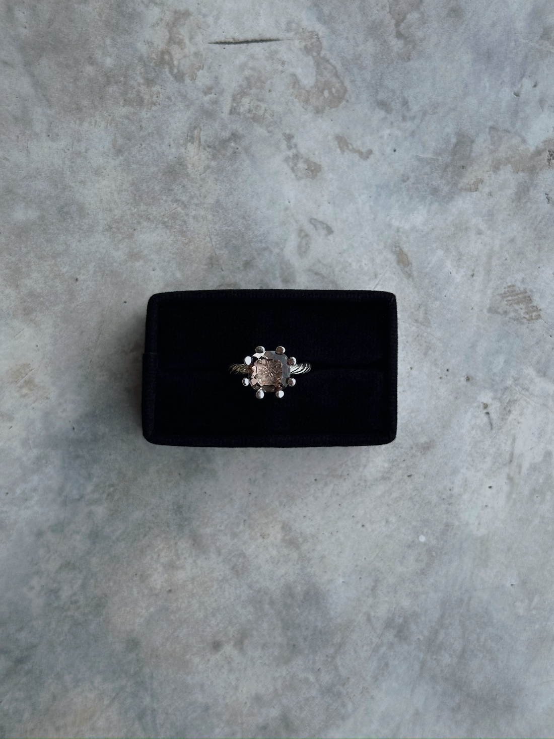 Ring VELVET VENDETTA with SMOOKY QUARTZ Silver