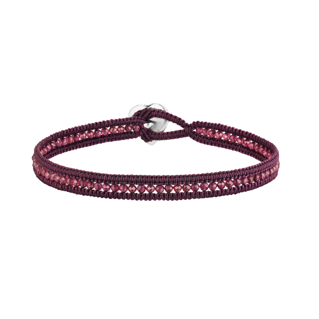 Bracelet HEART with almandine & rhodolite