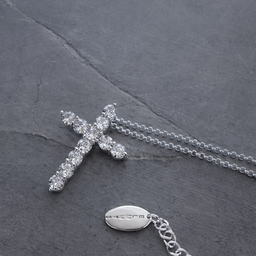 Necklace TOPAZ CROSS Silver