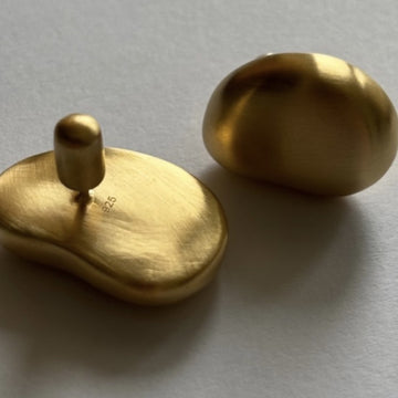 Earrings EDAMAME Matte Goldplated