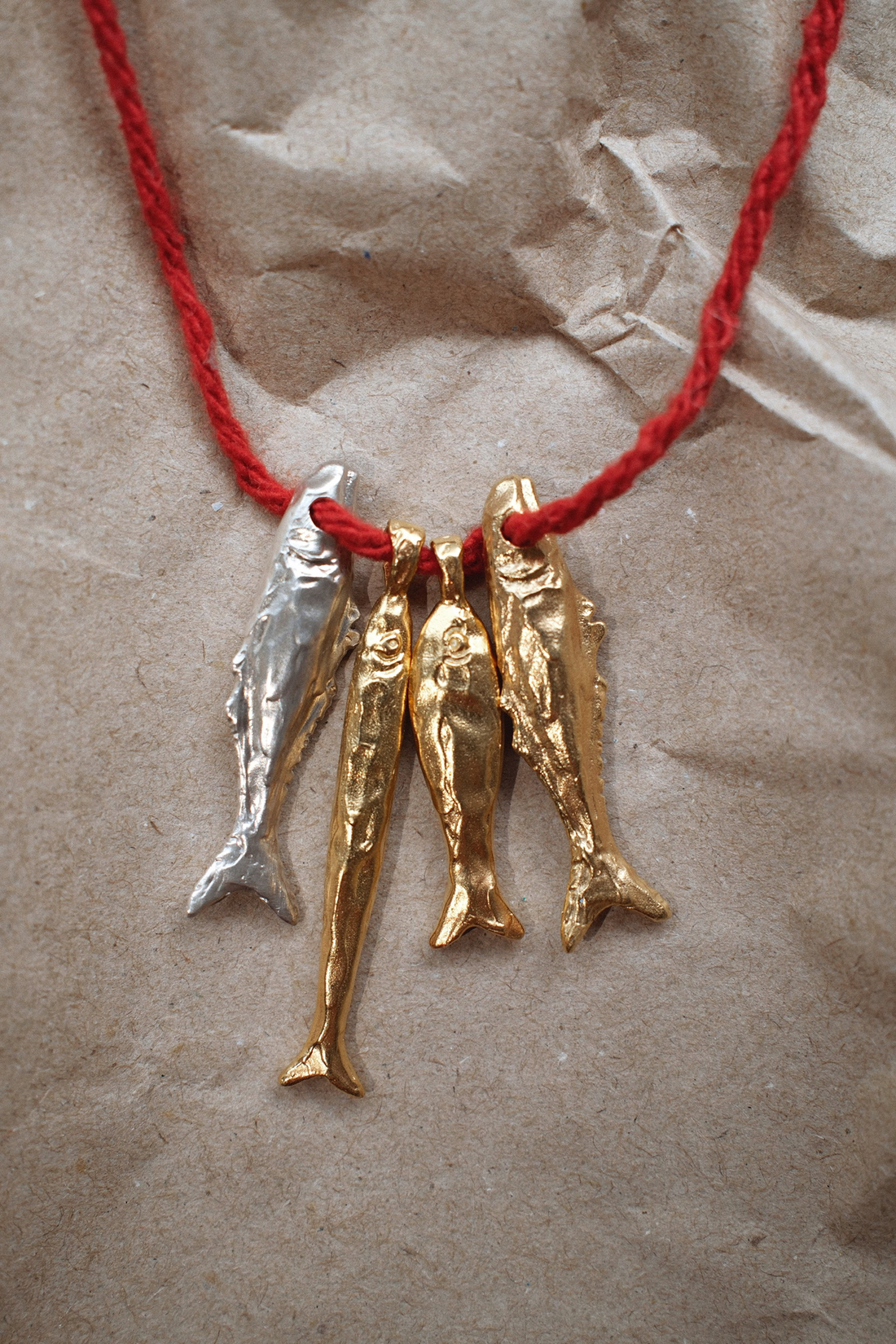 Necklace ASHO AMULET Goldplated Silver