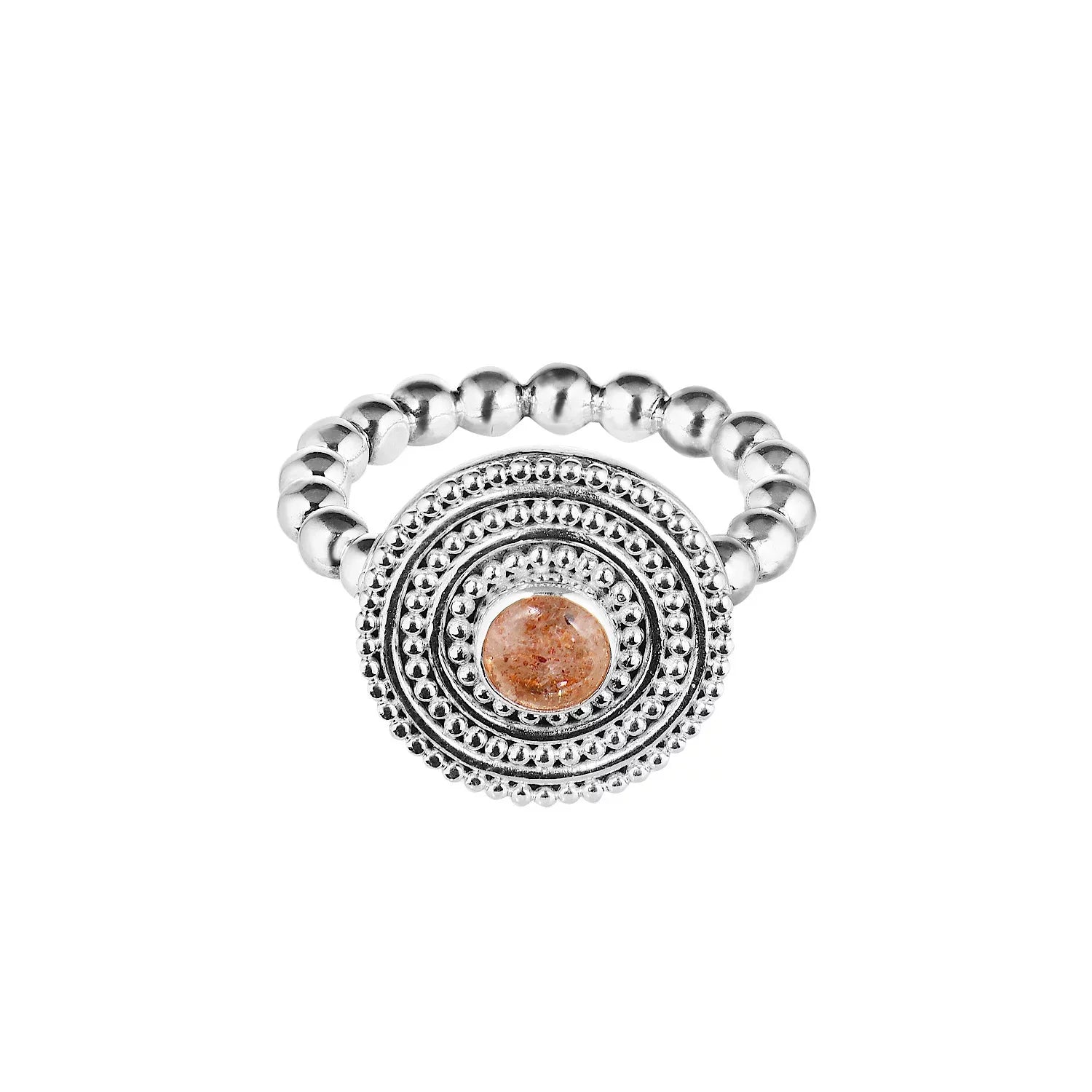 Ring SUN silver with sunstone
