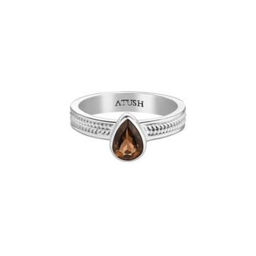 Ring JUL smoky quartz Silver