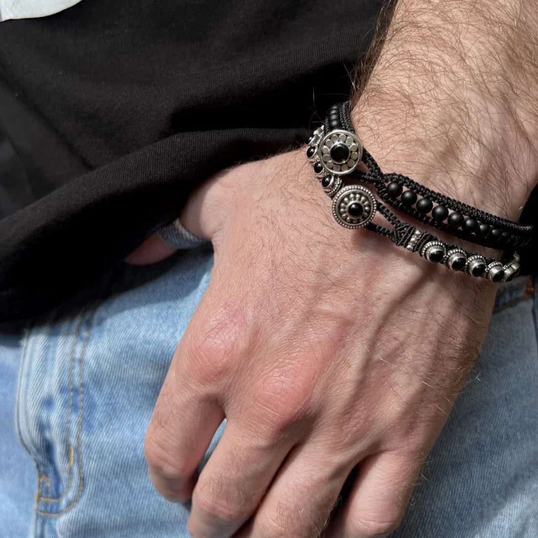 Bracelet JUPITER with Onyx Silver