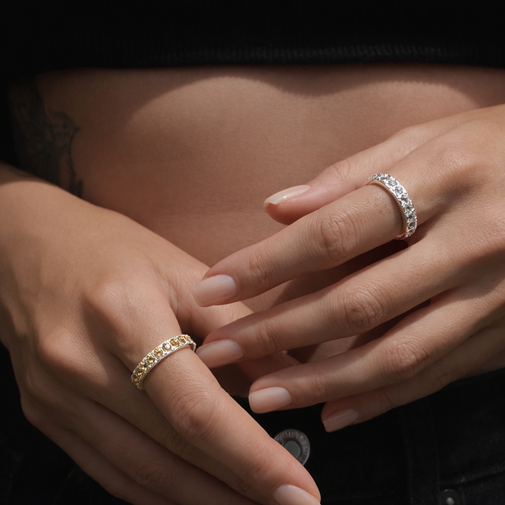 Ring WHITE TOPAZ Silver