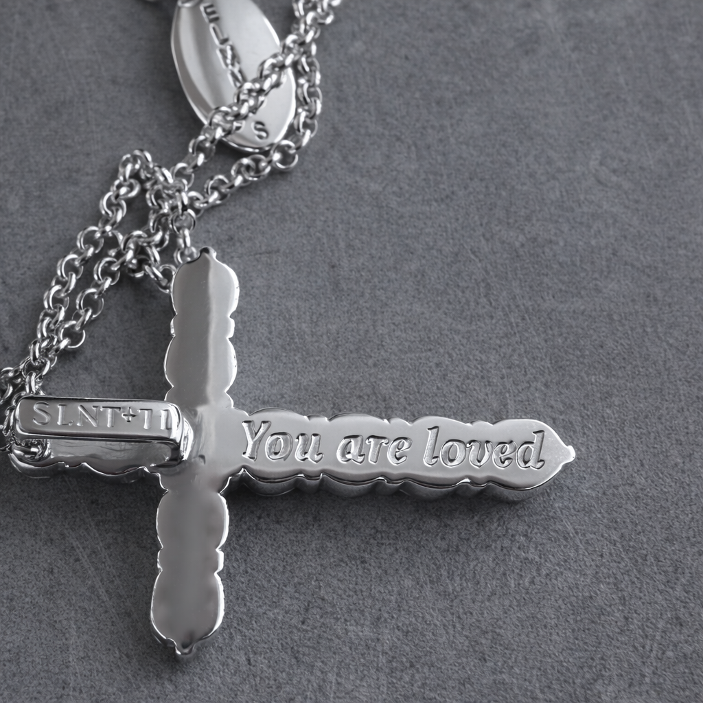 Necklace TOPAZ CROSS Silver