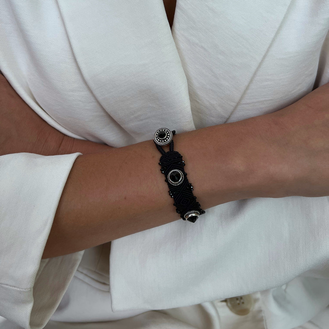Bracelet KAT with Black Spinel Silver