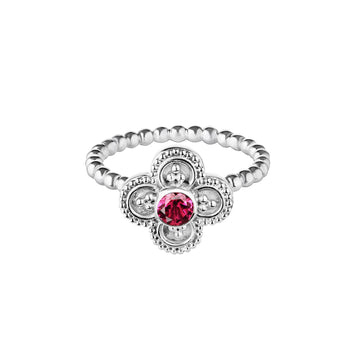 Ring PITER with rhodolite