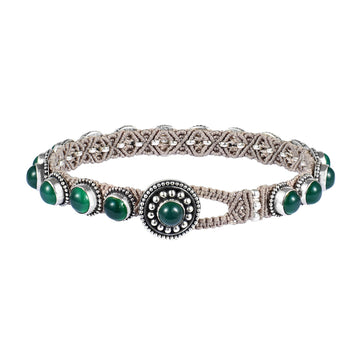 Bracelet LILI with green agate