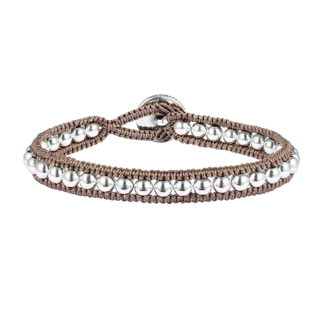 Bracelet DANI with silver beads and rauchtopaz