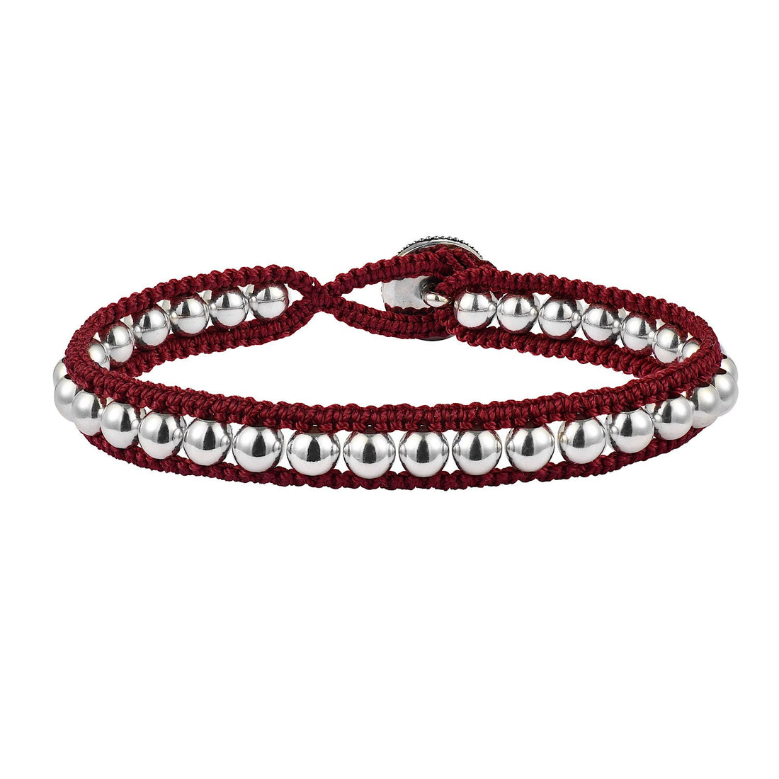 Bracelet DANI silver beads with garnet