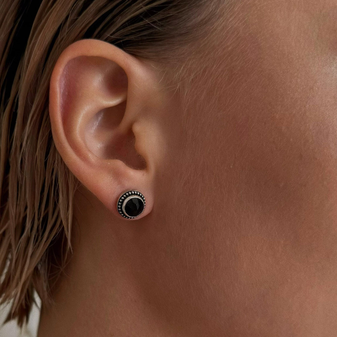 Earrings KAT black spinel