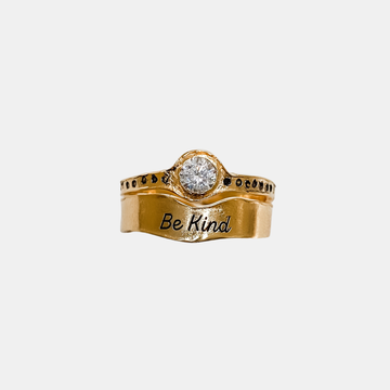 Ring BE KIND OF A BITCH Goldplated