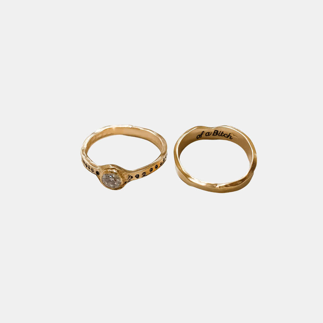 Ring BE KIND OF A BITCH Goldplated
