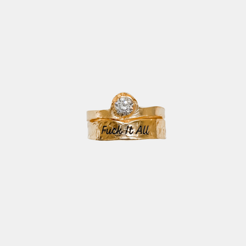 Ring FUCK IT ALL Goldplated