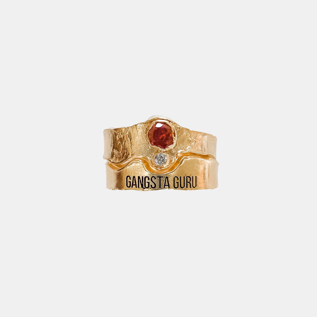 Ring GANGSTA GURU Goldplated