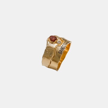 Ring GANGSTA GURU Goldplated