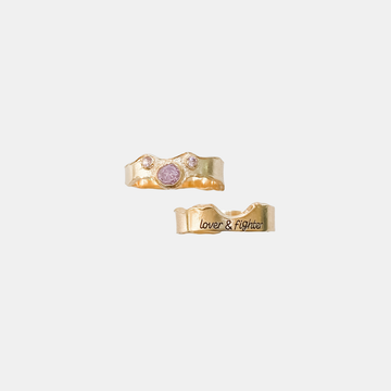 Ring LOVER & FIGHTER Goldplated
