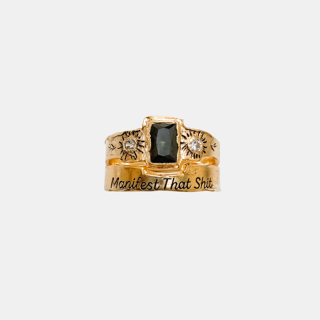 Ring MANIFEST THAT SHIT A Goldplated