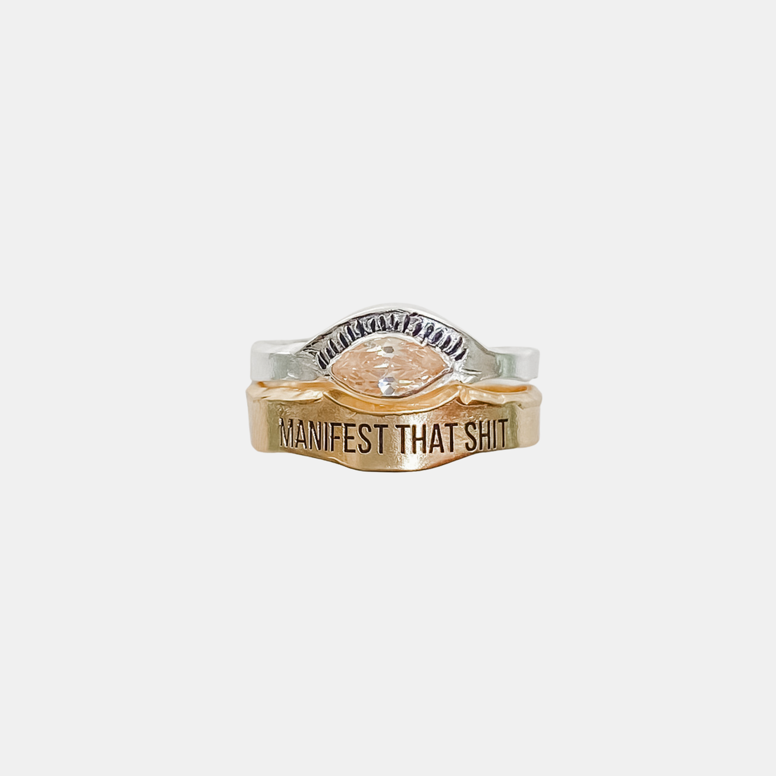 Ring MANIFEST THAT SHIT B Goldplated