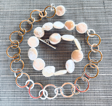 Necklace PEARL COINS Silver