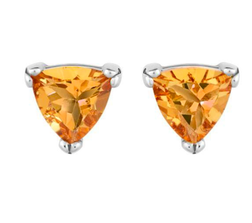 Earrings ASTRO Silver with Yellow Citrines