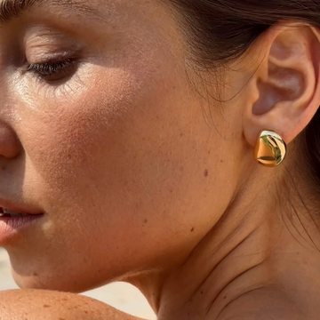 Earrings EDAMAME Shiny Goldplated