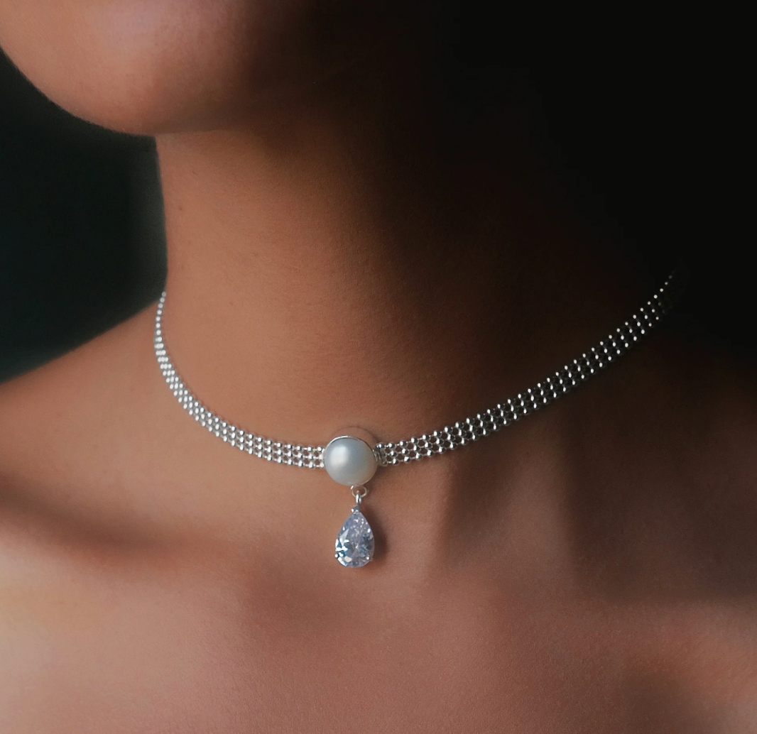 Choker FIRENA Silver