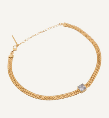 Necklace MADINA WHITE CZ Goldplated