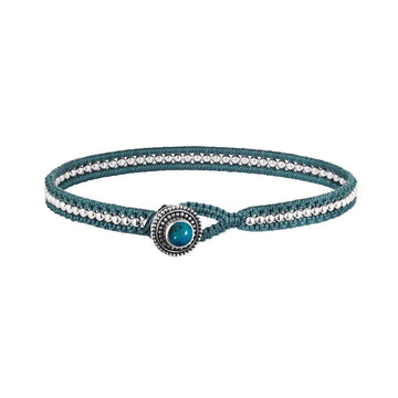 Bracelet MOSCOW with silver beads and turquoise