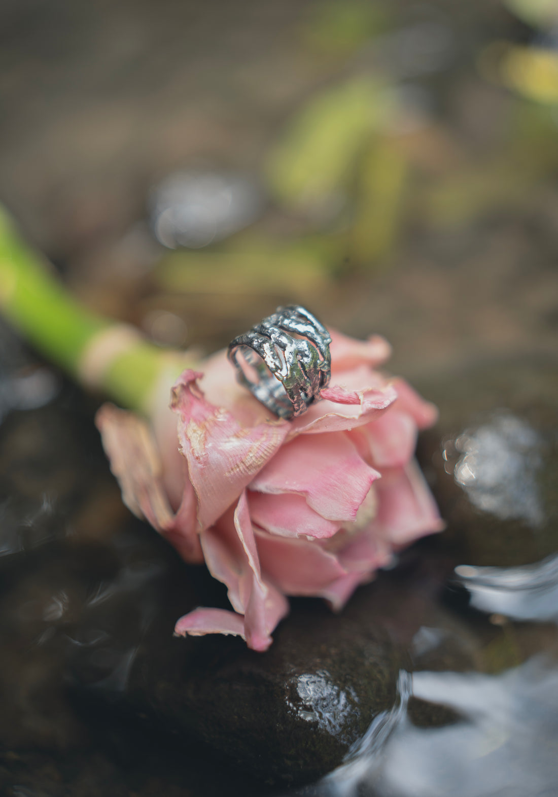Ring BLACK STRUCTURE Silver