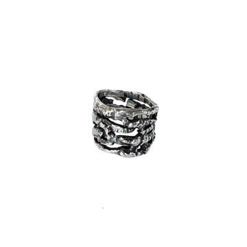 Ring BLACK STRUCTURE Silver